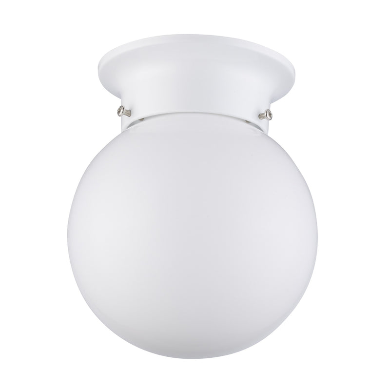 Dash 6" Globe Flush Mount in White
