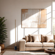 Felix LED Torchiere Floor Lamp in Antique Brass/Black Marble