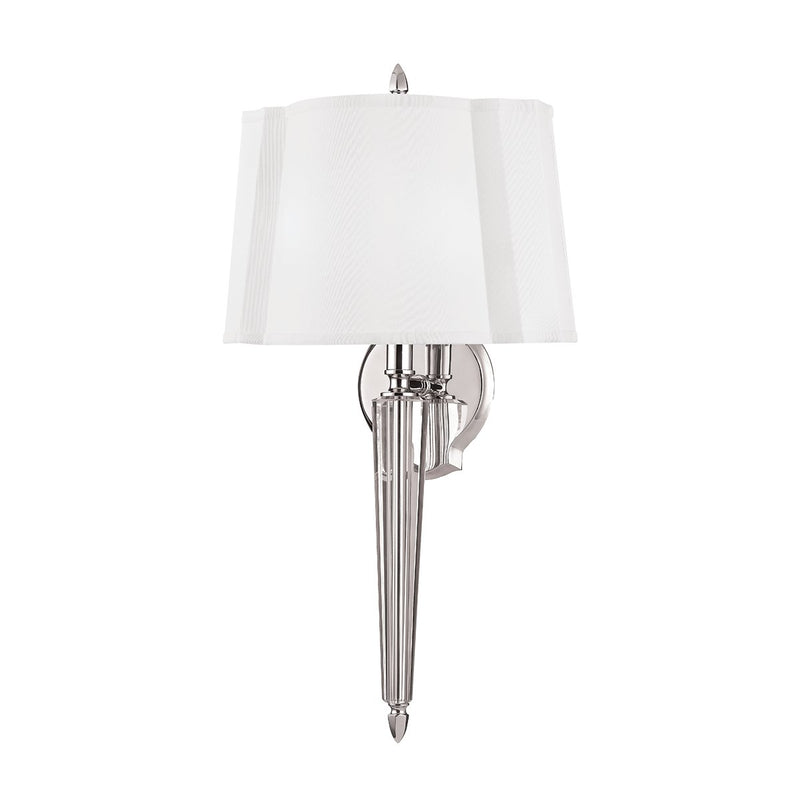 Oyster Bay 2-Light Wall Sconce in Polished Nickel