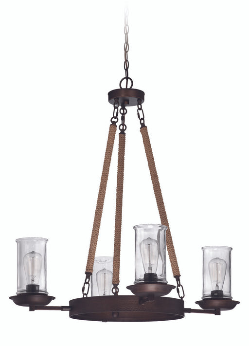 Thornton 4 Light 32" Up/Down Chandelier in Aged Bronze Brushed