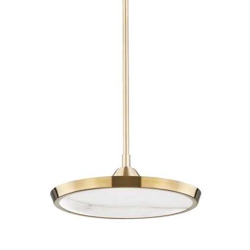Draper Small Pendant in Aged Brass