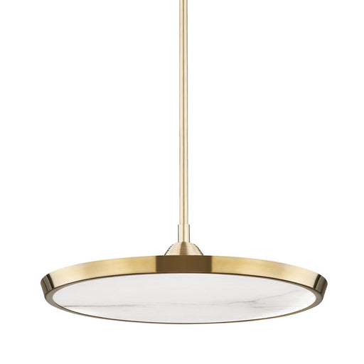 Draper Large Pendant in Aged Brass