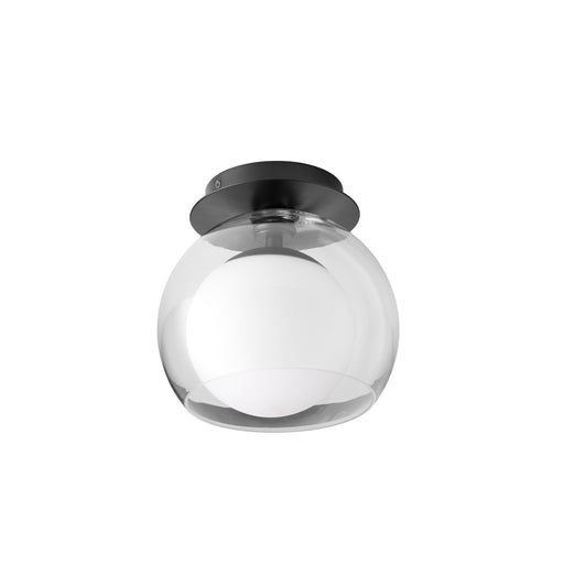Jasper 9" Clear with Opal Glass Ceiling Mount in Matte Black