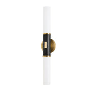Crewe 2-Light Wall Sconce in Aged Brass/distressed Bronze