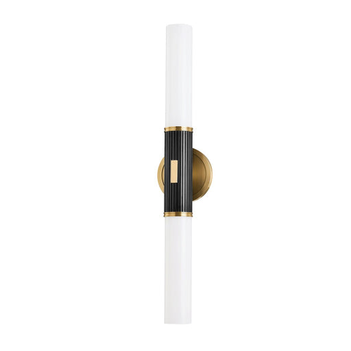 Crewe 2-Light Wall Sconce in Aged Brass/distressed Bronze