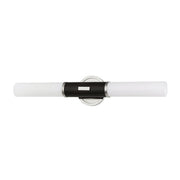 Crewe 2-Light Wall Sconce in Polished Nickel / Black Brass