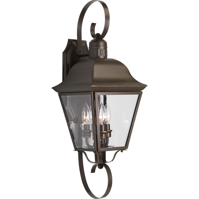 Andover Three Light Large Wall Lantern in Antique Bronze