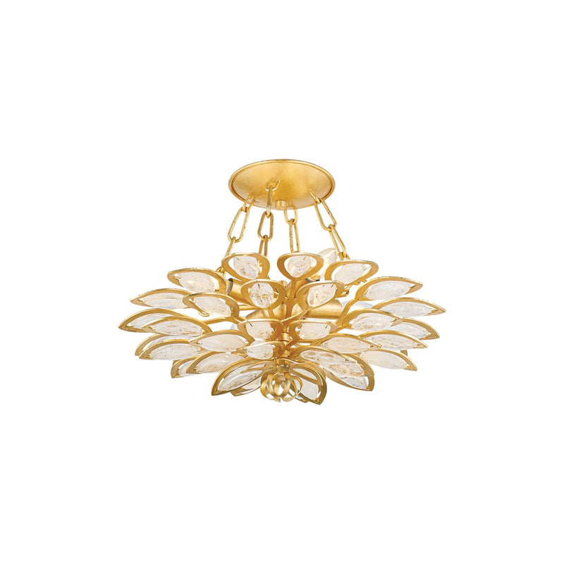 Vittoria 4-Light Semi-Flush Mount in Gold Leaf