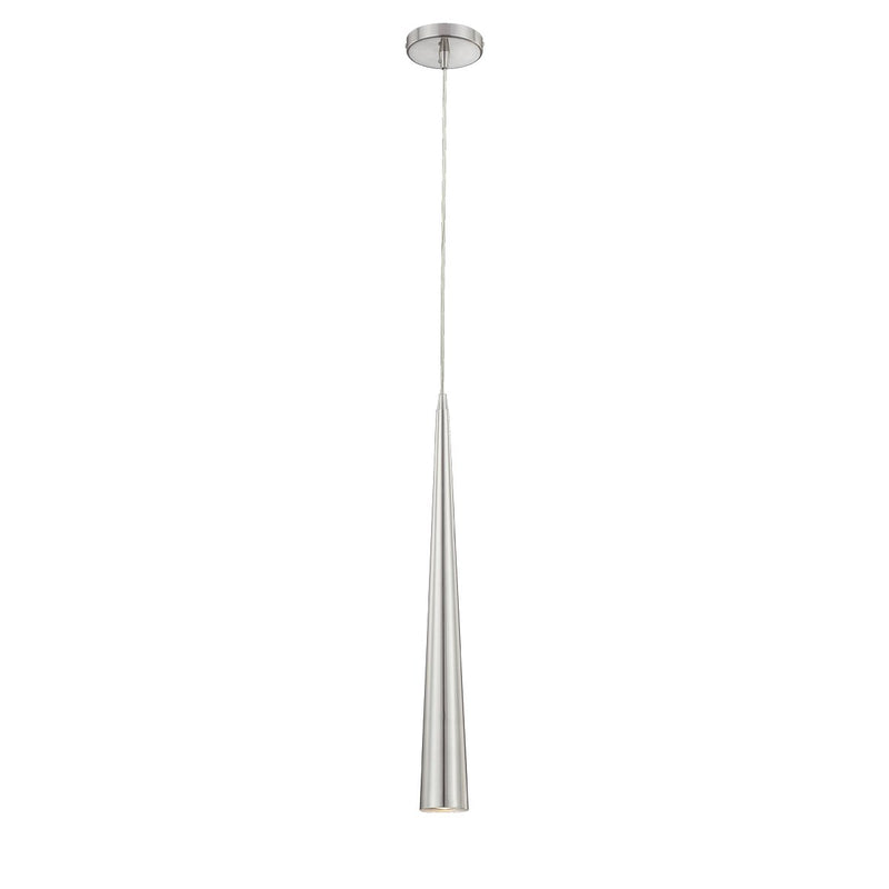 Sliver 2.75" Mini Pendant, 24" Tall in Polished Nickel