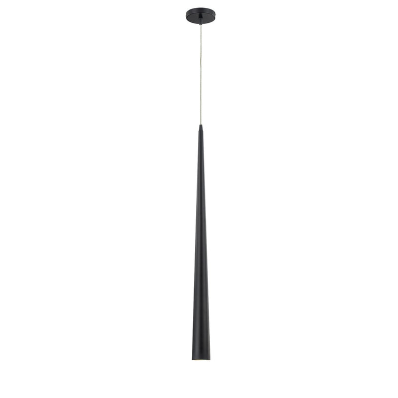 Sliver 2.75" Mini Pendant, 36" Tall in Matte Black