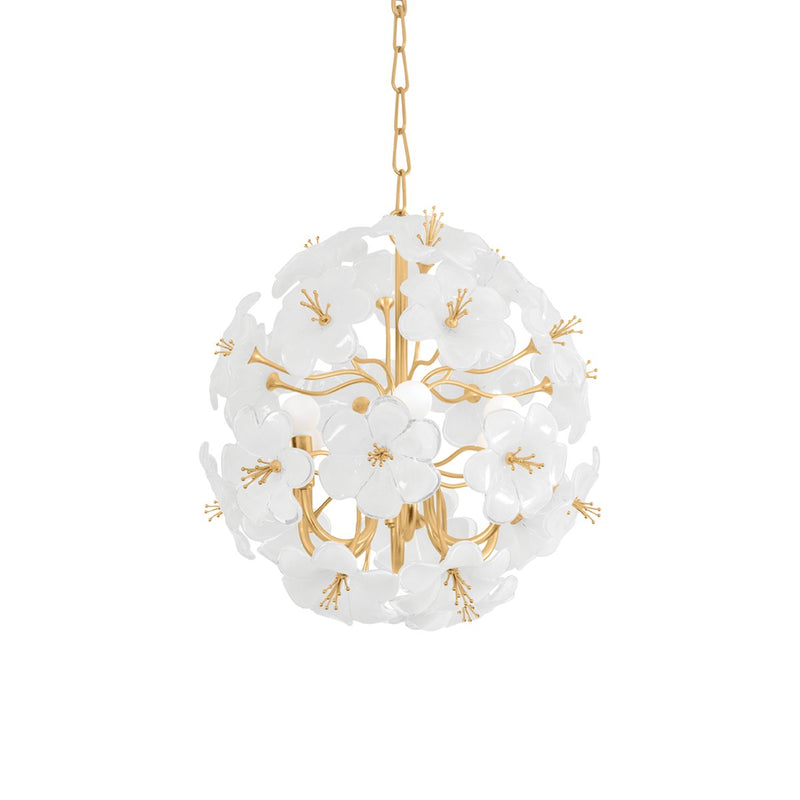 Hygea 6-Light Chandelier in Gold Leaf