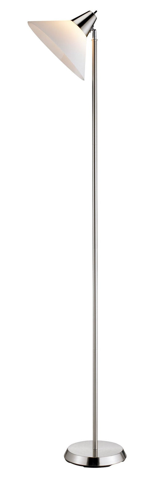 Swivel Torchiere Floor Lamp in Brushed Steel