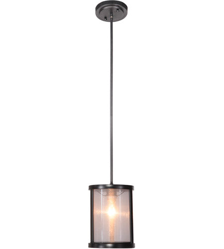 Danbury 1 Light 8" Mini Pendant in Matte Black