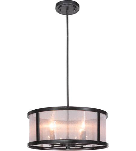 Danbury 4 Light 18" Chandelier in Matte Black