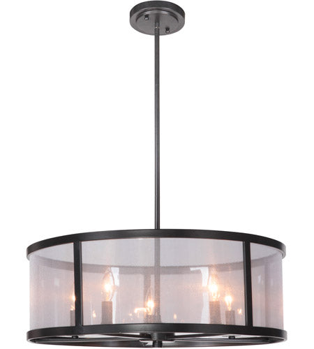 Danbury 5 Light 25.4" Chandelier in Matte Black