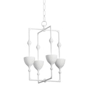 Antalya 4-Light Small Chandelier in Gesso White