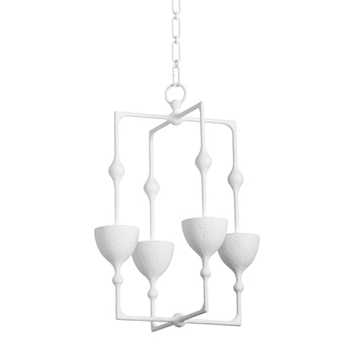 Antalya 4-Light Small Chandelier in Gesso White