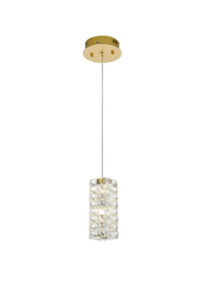 Aston 6.5" Mini Pendant in Satin Gold