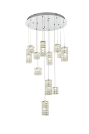 Aston 28" 12-Light Pendant in Chrome