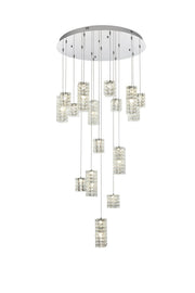 Aston 32" 16-Light Pendant in Chrome