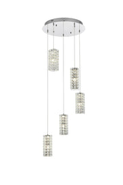 Aston 20" 5-Light Pendant in Chrome