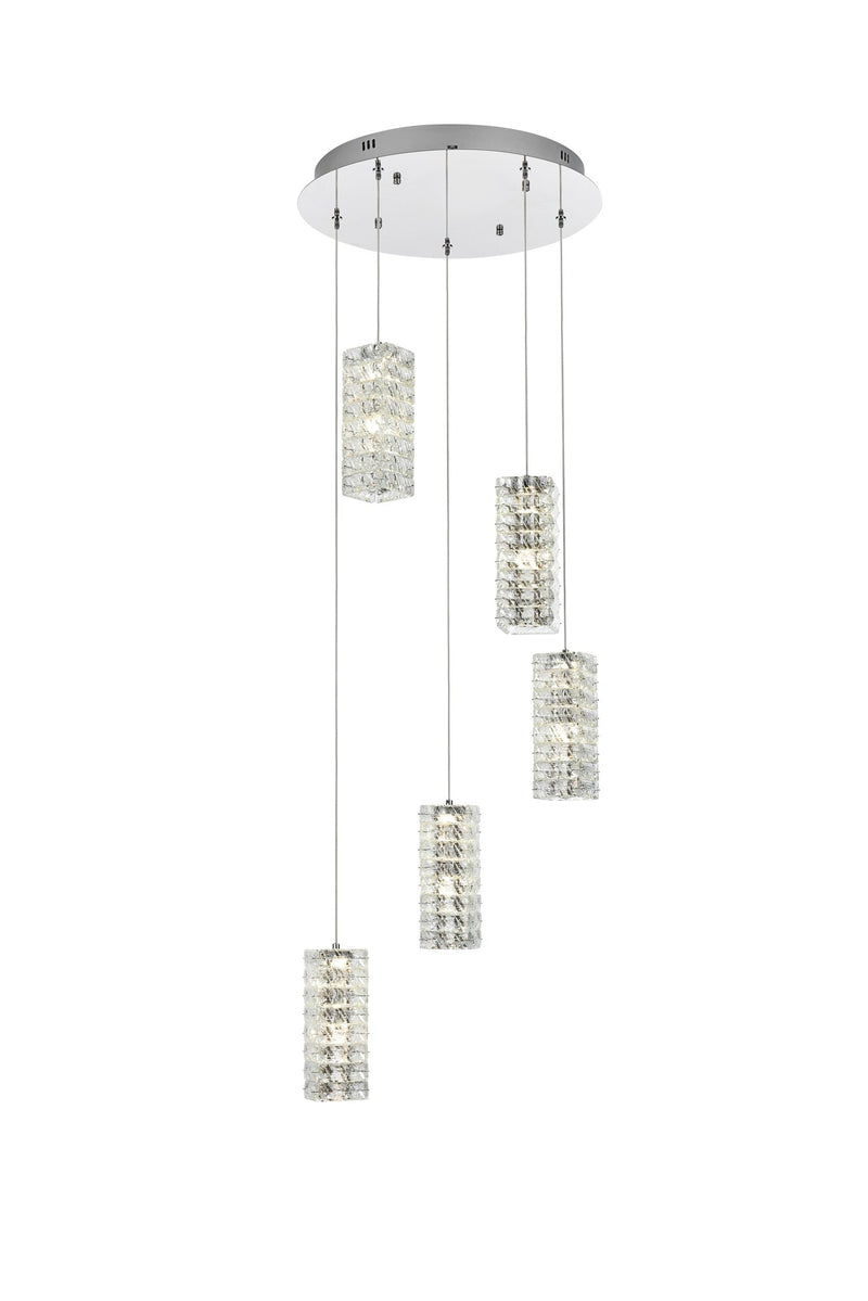 Aston 20" 5-Light Pendant in Chrome