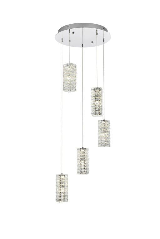 Aston 20" 5-Light Pendant in Chrome