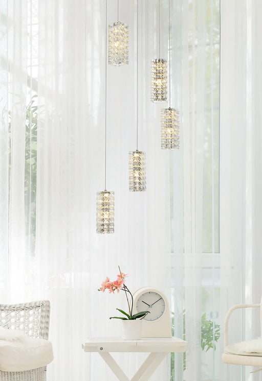 Aston 20" 5-Light Pendant in Chrome