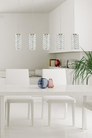 Aston 40" 5-Light Linear Pendant in Satin Gold