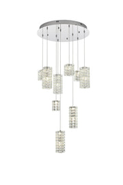 Aston 24" 9-Light Pendant in Chrome