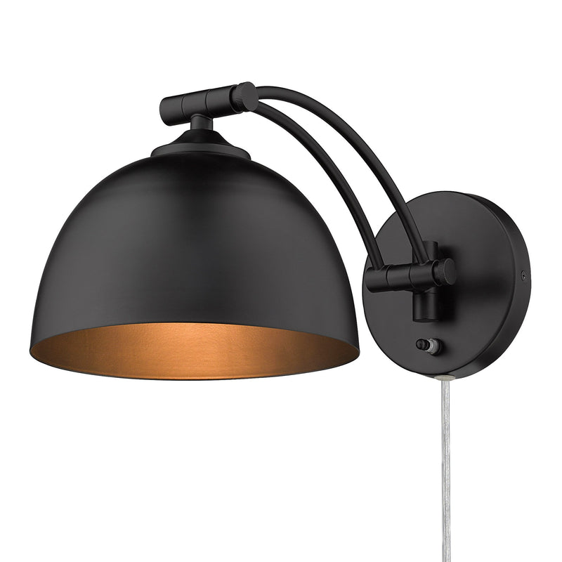 Rey Swing Arm Wall Lamp in Matte Black