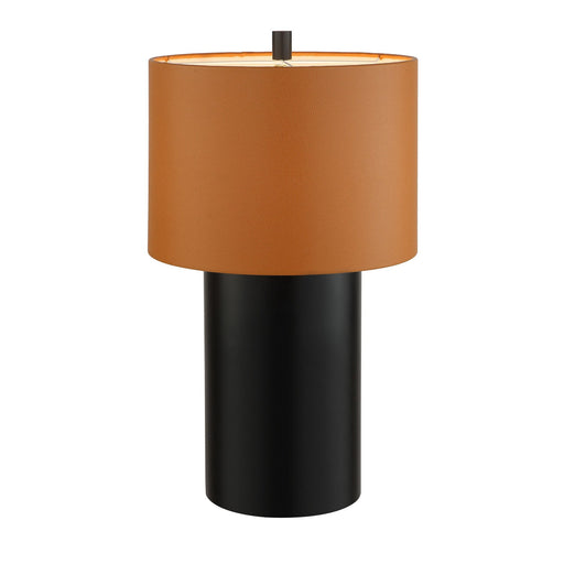 Secret Agent 28" Table Lamp in Black/Camel Leather