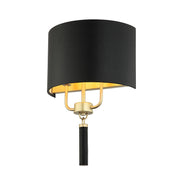 Secret Agent 2-Light 18" Wall Sconce in Painted Gold/Black Leather