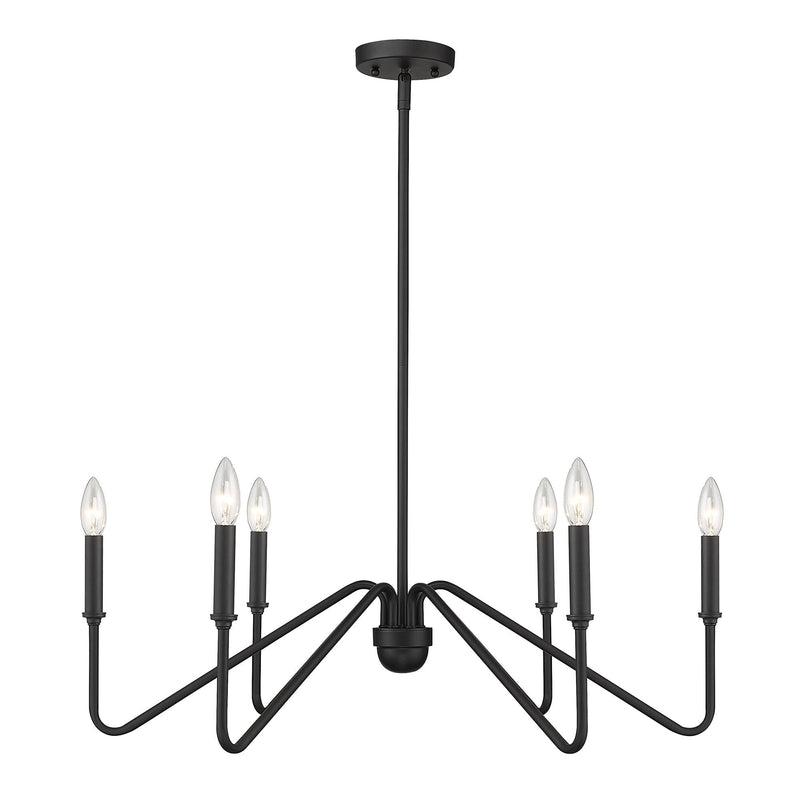 Kennedy 6-Light Chandelier in Natural Black