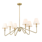 Kennedy 6-Light Linear Pendant in Brushed Champagne Brass