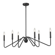 Kennedy 6-Light Linear Pendant in Natural Black