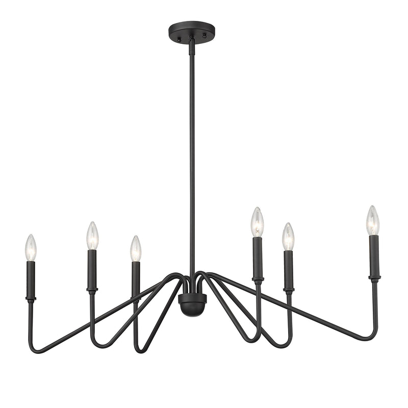 Kennedy 6-Light Linear Pendant in Natural Black
