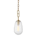 Bruckner 1 Light Small Pendant in Aged Brass