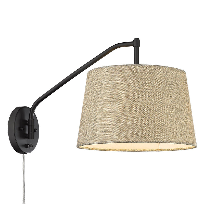Ryleigh Swing Arm Wall Lamp in Matte Black
