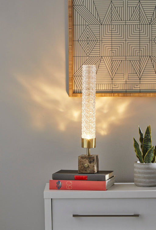 Harriet LED Table Lamp in Antique Brass