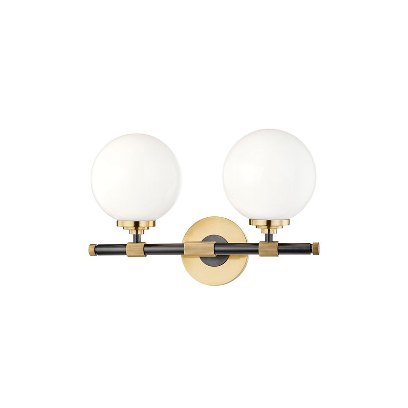 Bowery 2-Light Bath Vanity Light in Aged Brass/old Bronze