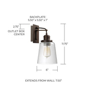 Fallon Wall Sconce in Burnished Bronze