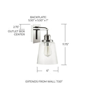 Fallon Wall Sconce in Polished Nickel