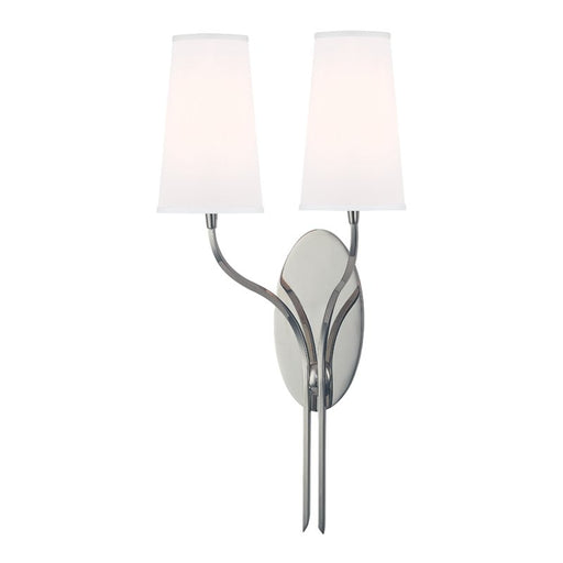 Rutland 2-Light Wall Sconce in Polished Nickel