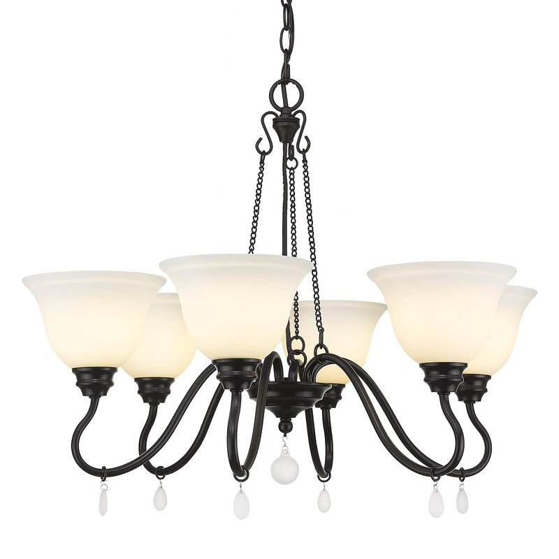 Donya 6-Light Chandelier in Matte Black