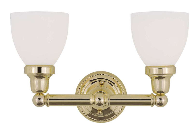 Classic 2 Light Bath Vanity in Polished Brass