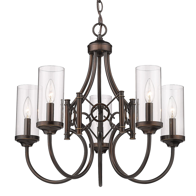 Quincy 5-Light Chandelier in Cordoban Bronze