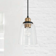 Fallon Mini Pendant in Aged Brass and Black