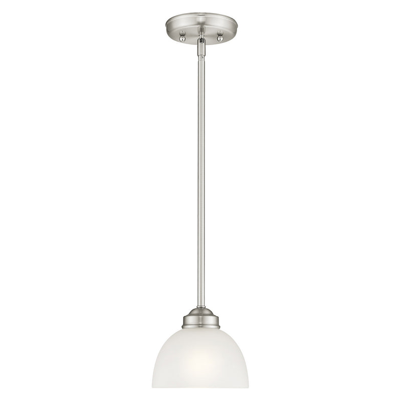 Somerset 1 Light Mini Pendant in Brushed Nickel