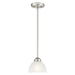 Somerset 1 Light Mini Pendant in Brushed Nickel
